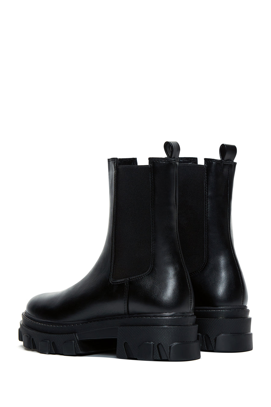 Women's Black Thick Soled Chelsea Boots