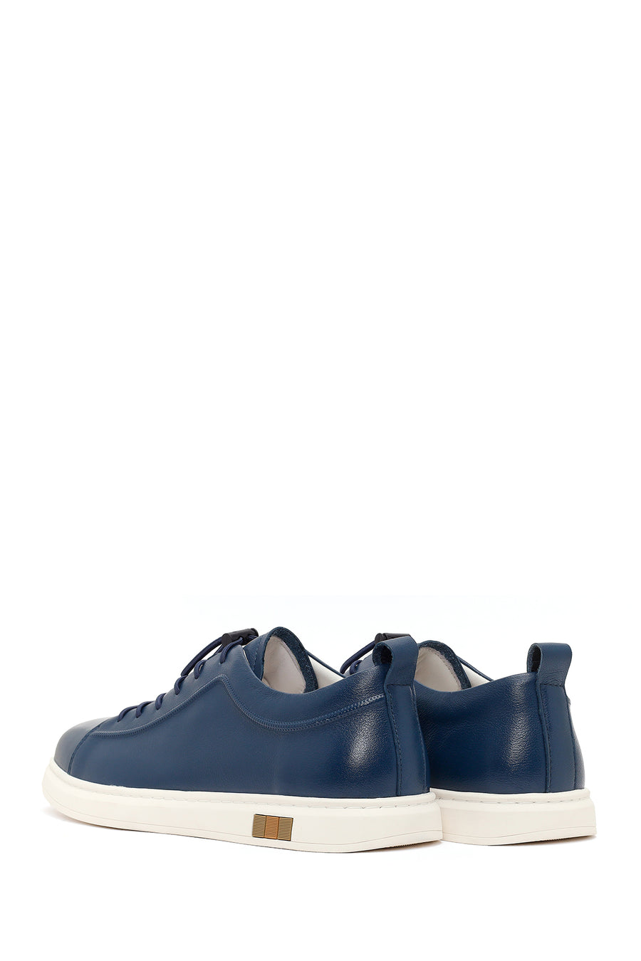 Erkek Lacivert Deri Sneaker