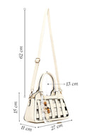 Woman Cream Long-Strap Knitted Mini Shoulder Bag | Derimod