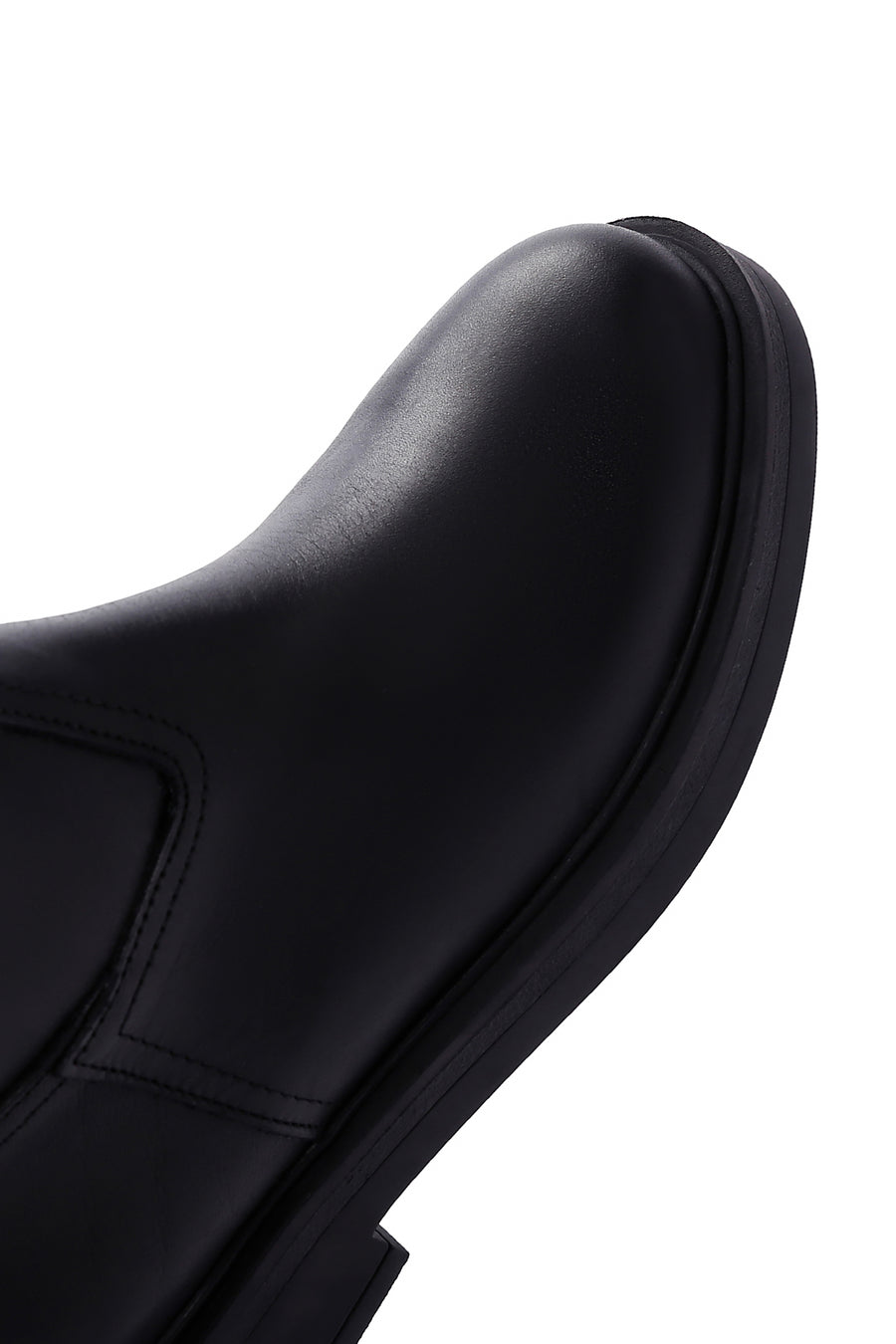 Women's Black Zippered Leather Boots