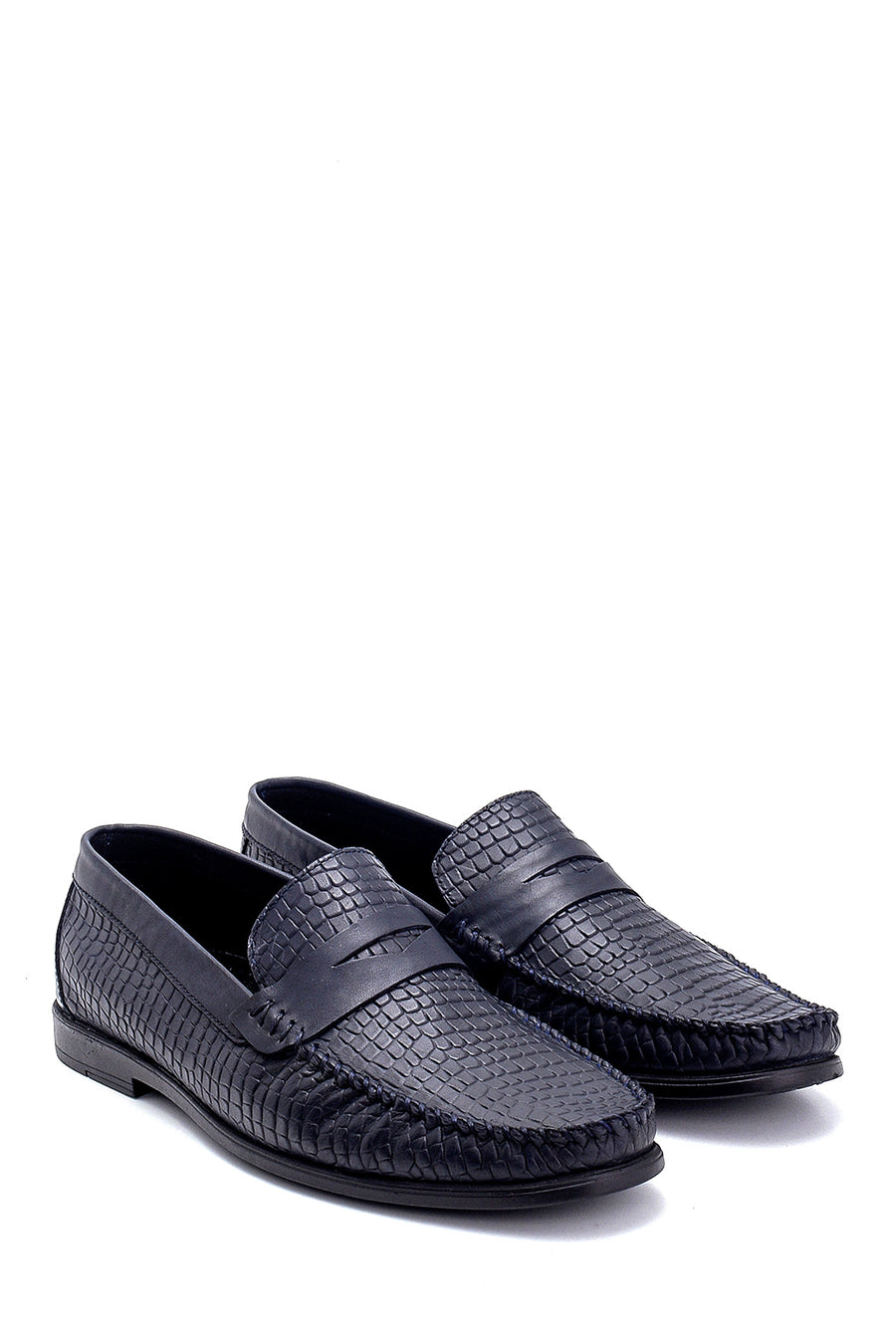 Erkek Deri Baskılı Loafer