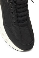 Woman Black Lace-Up Thick-Soled Sneakers | Derimod