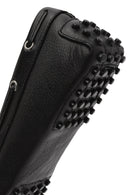 Woman Black Leather Loafer | Derimod