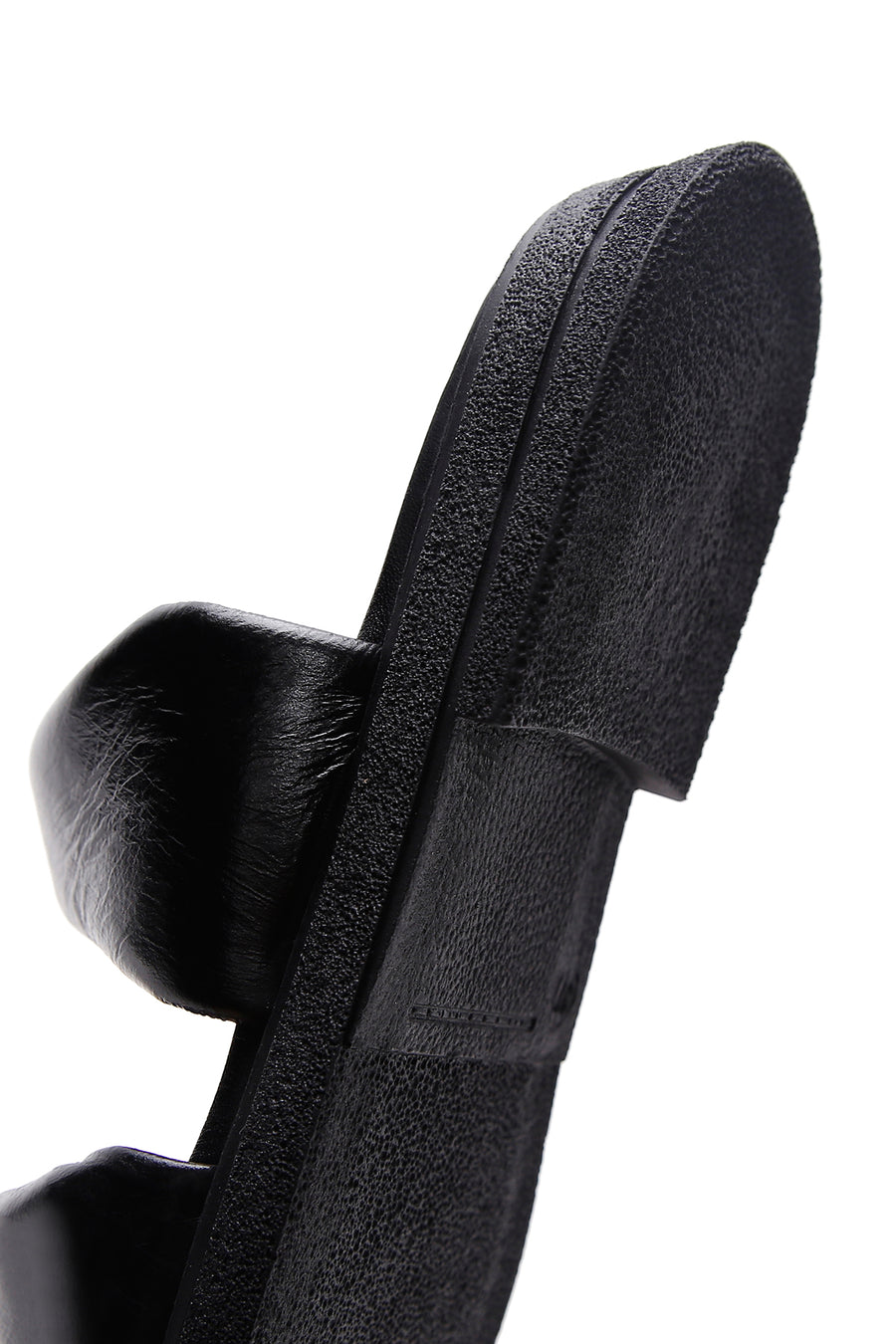 Women's Black Leather Comfort Slippers