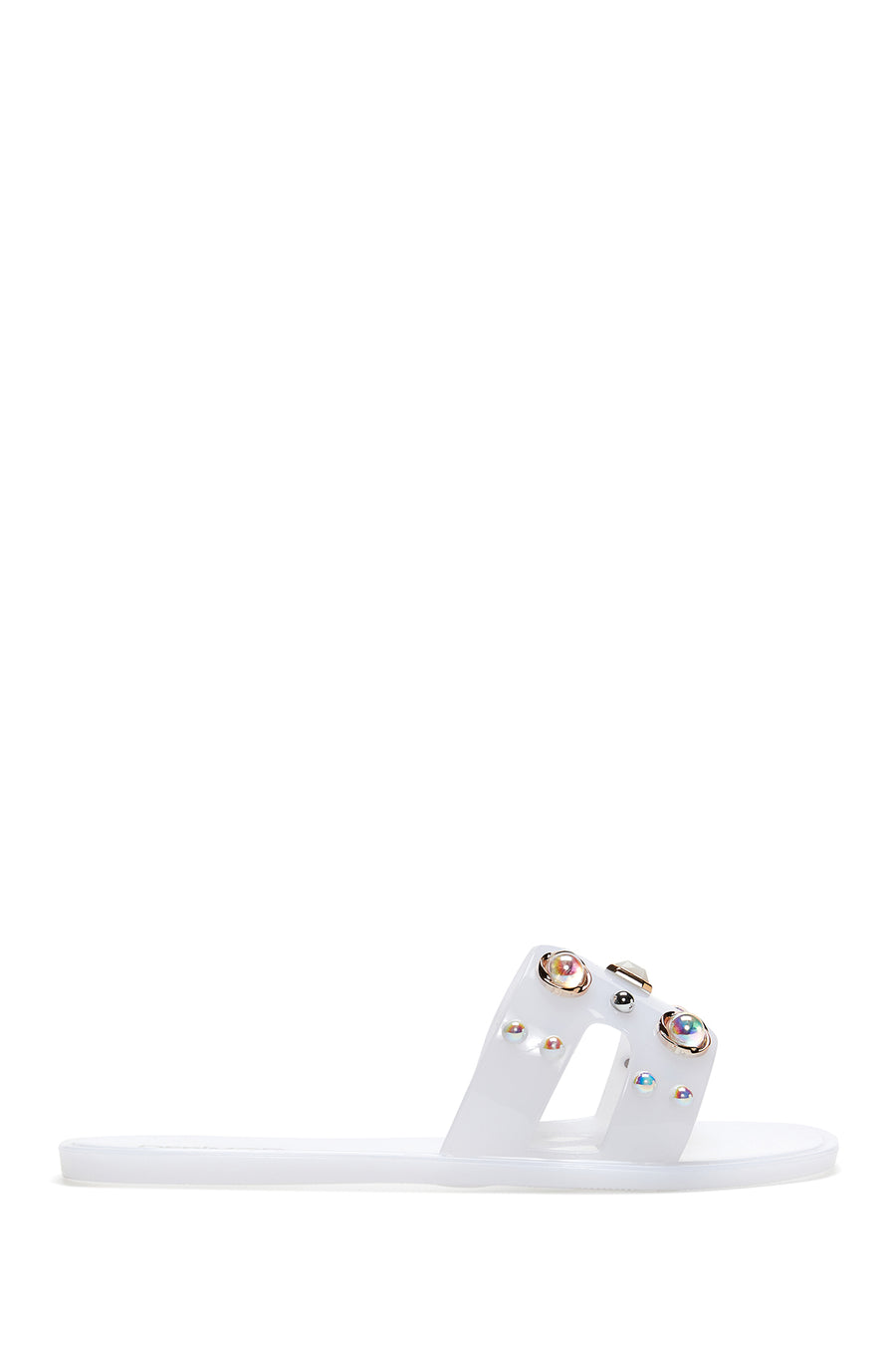 Women's White Jelly Stone Slippers 24SFE4902PV | Derimod