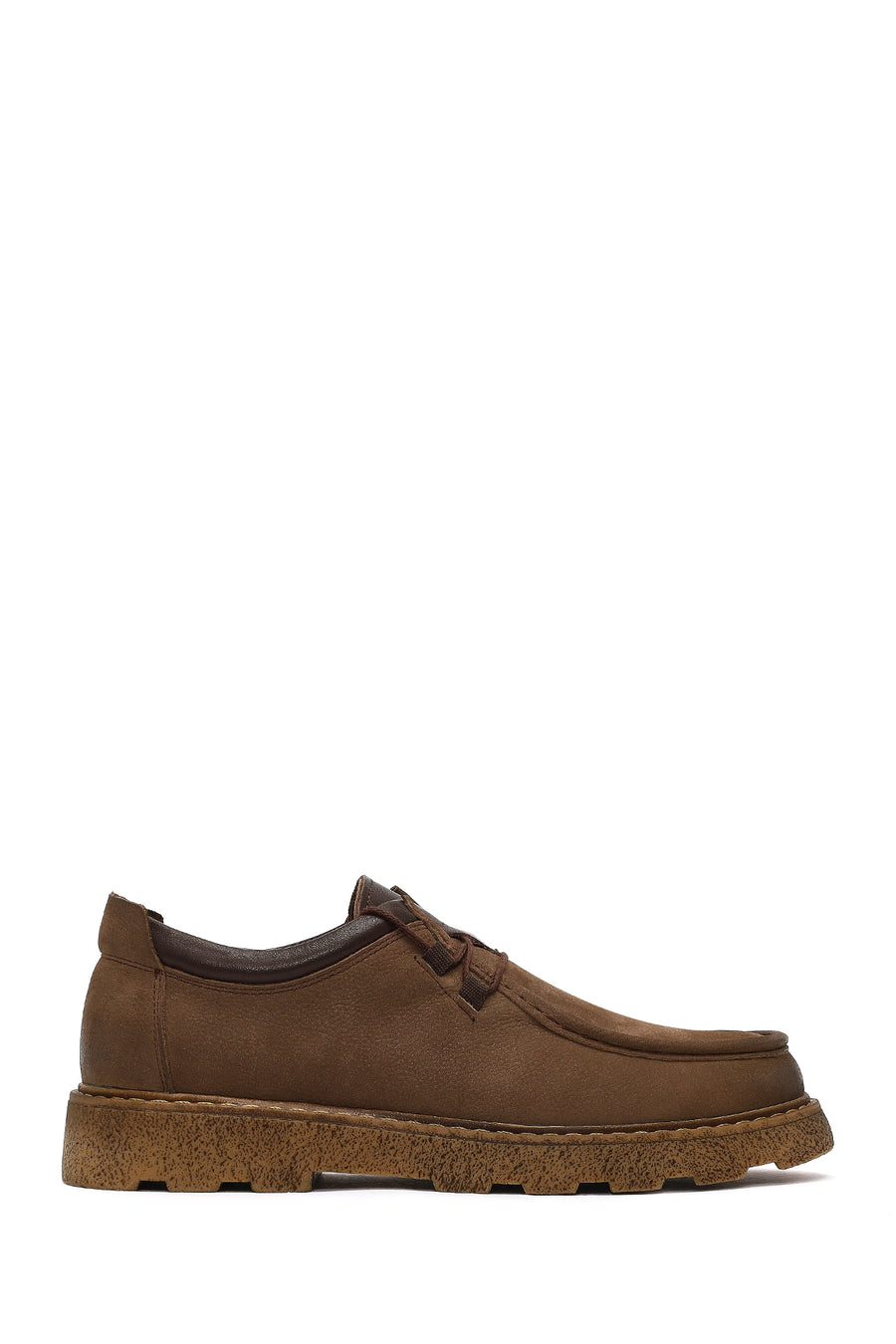 Male Mink Nubuck Leather Casual Shoes WM620006DN | Derimod