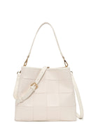 Woman Cream Long-Strap Knitted Shoulder Bag | Derimod