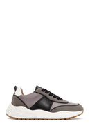 ACBC x Derimod Men's Grey Lace-Up Sneakers | Derimod