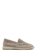 Women's Beige Suede Leather Loafer | Derimod