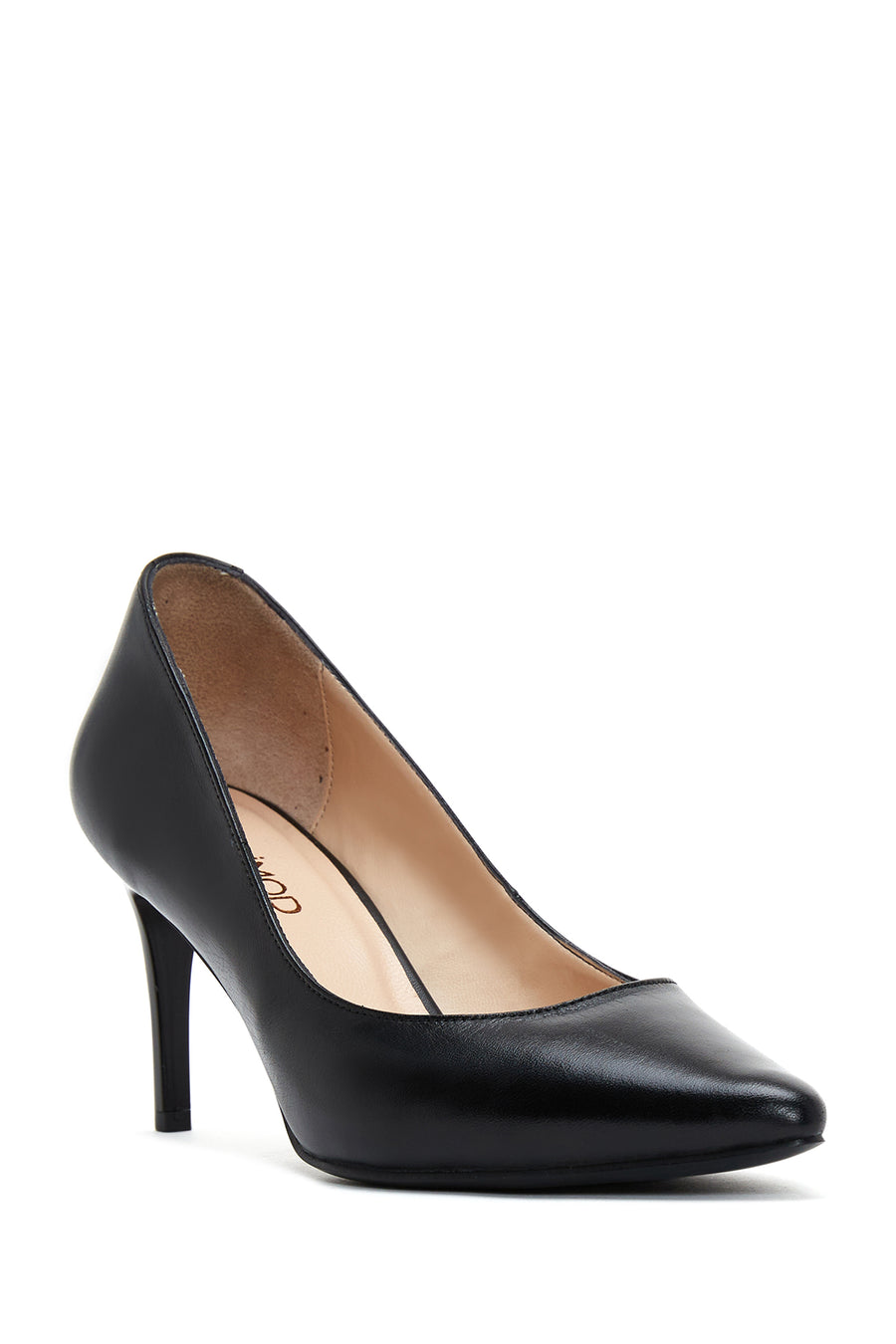 Kadın Siyah Deri Stiletto