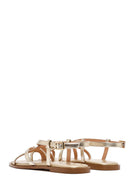 Women's Gold Metallic Flip Flop Sandals | Derimod
