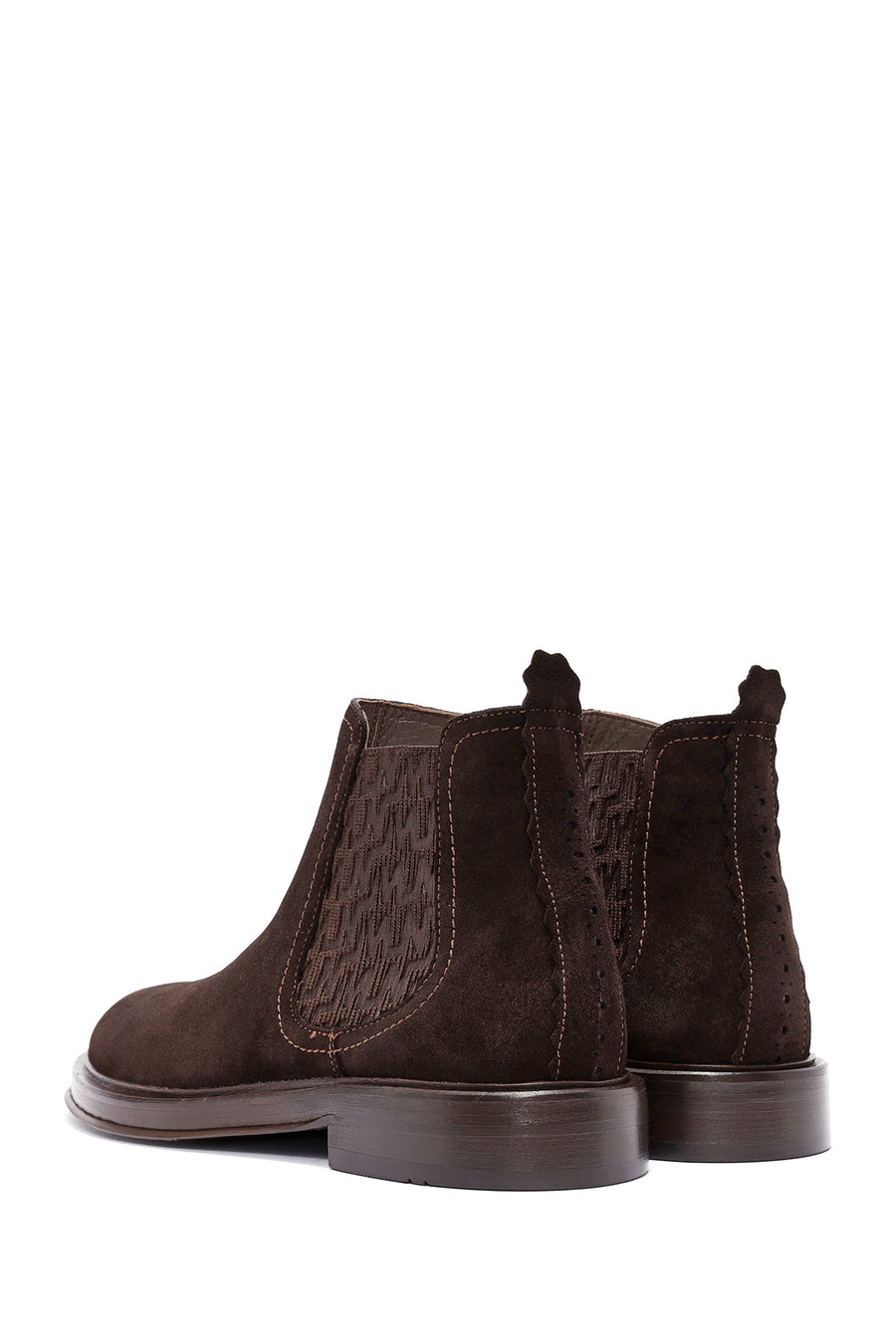 Men's Brown Suede Leather Chelsea Boots