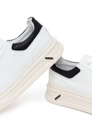Erkek Beyaz Bağcıklı Deri Sneaker | Derimod