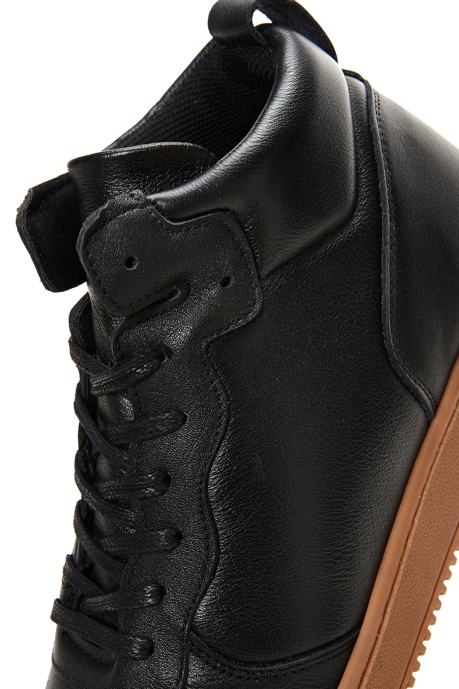 Erkek Siyah Deri Bilekli Sneaker