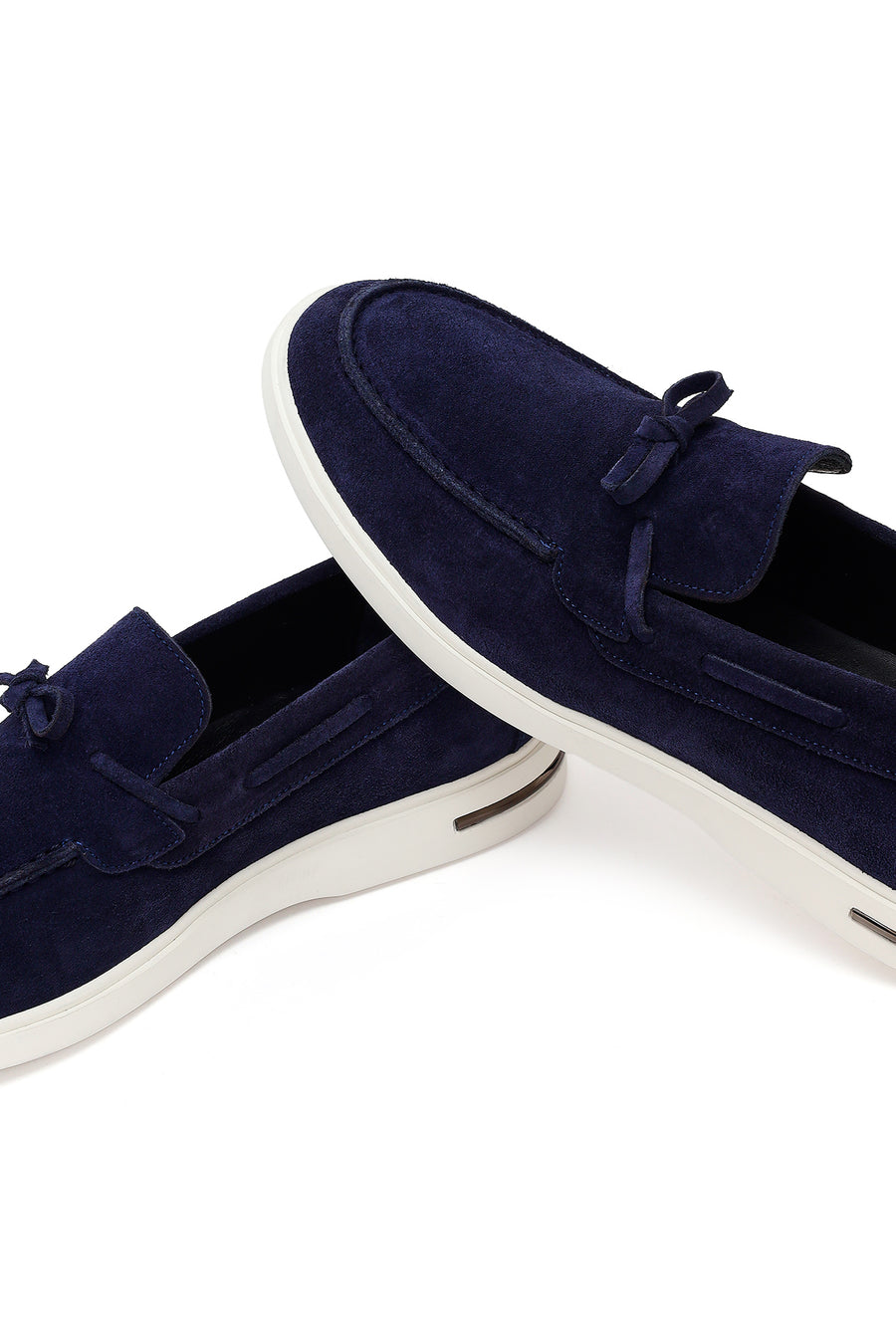 Erkek Lacivert Süet Deri Casual Loafer