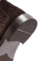 Men's Brown Suede Leather Chelsea Boots | Derimod