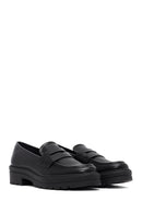 Kadın Siyah Kalın Tabanlı Maskülen Loafer | Derimod