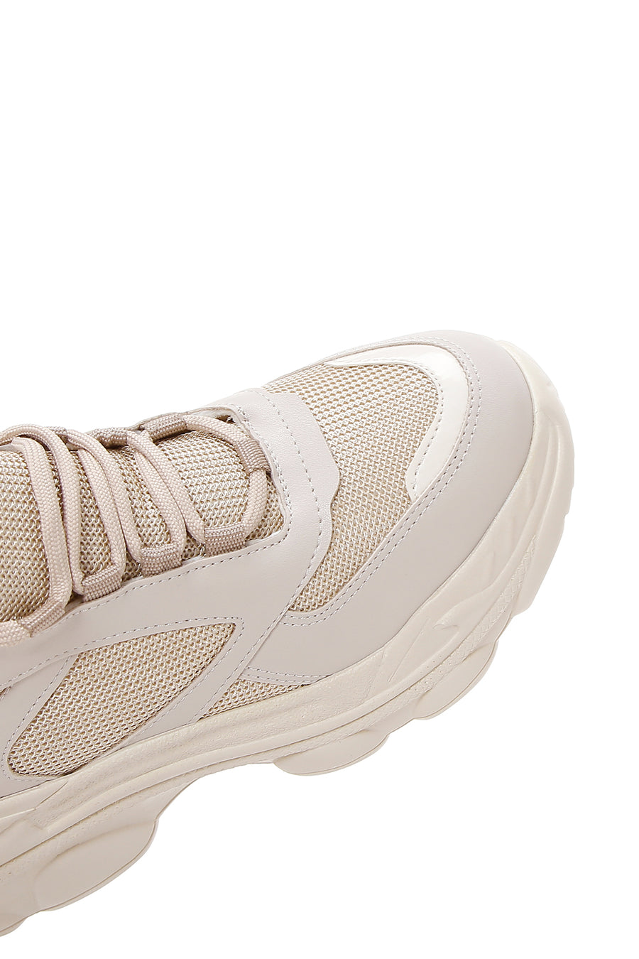Kadın Bej Kalın Tabanlı Sneaker