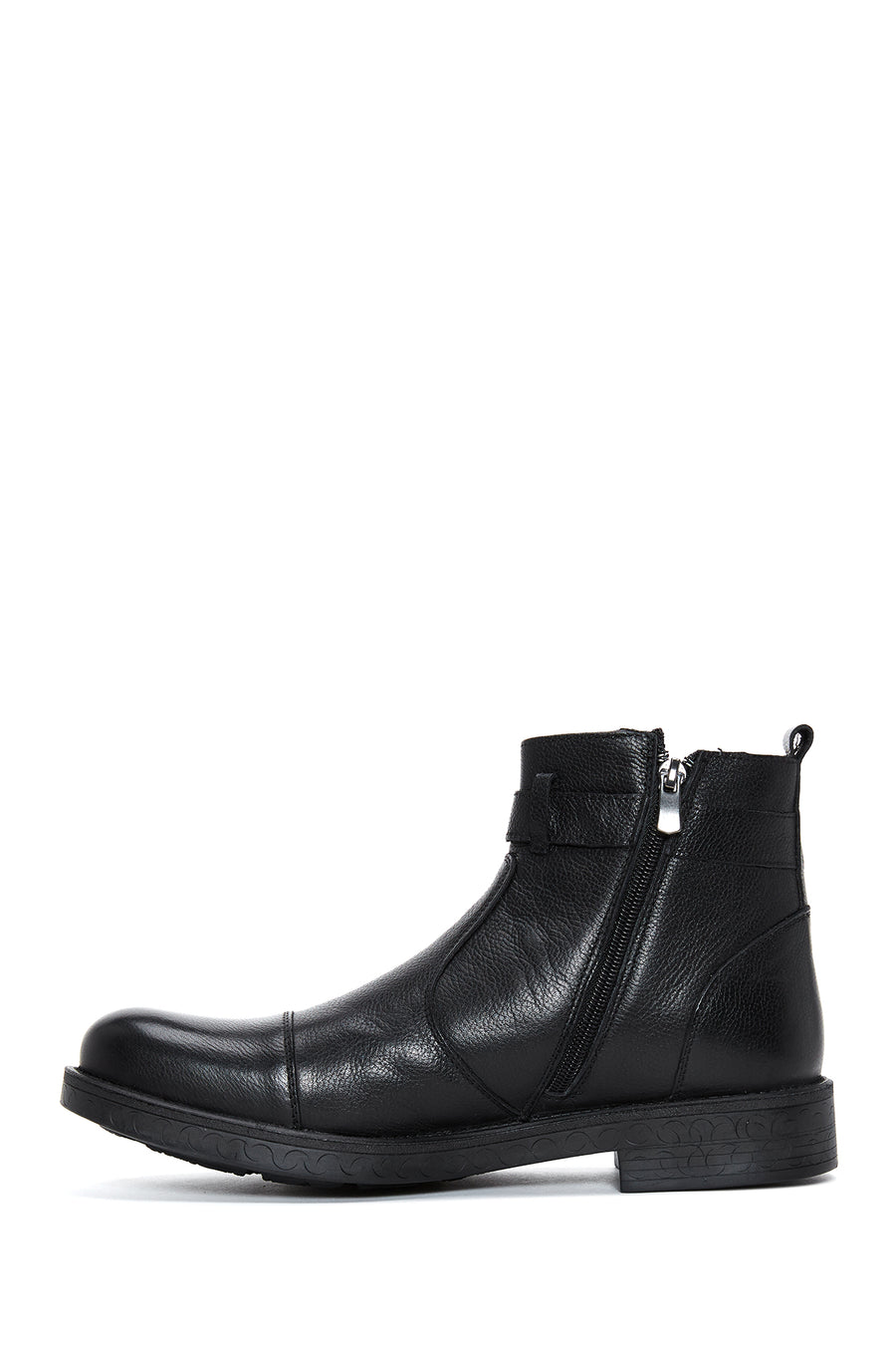 Men's Leather Zippered Boots