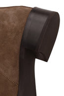 Woman Mink Zip Closure Suede Boots | Derimod