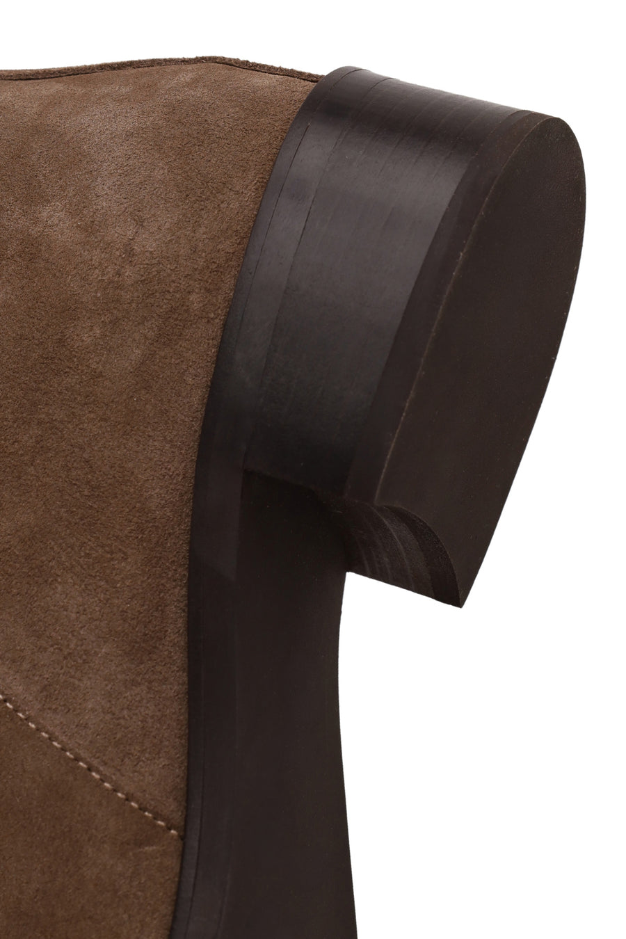 Woman Mink Zip Closure Suede Boots
