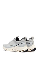Erkek Gri Bağcıklı Kalın Tabanlı Kumaş Sneaker | Derimod