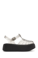 Women's Black Ankle Buckle Thick Soled Jelly Sandals | Derimod