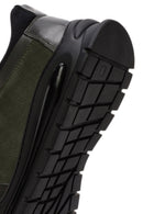 Men's Green Lace-Up Nubuck Leather Casual Sneaker | Derimod