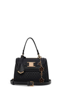 Woman Black Long-Strap Charmed Mini Shoulder Bag | Derimod