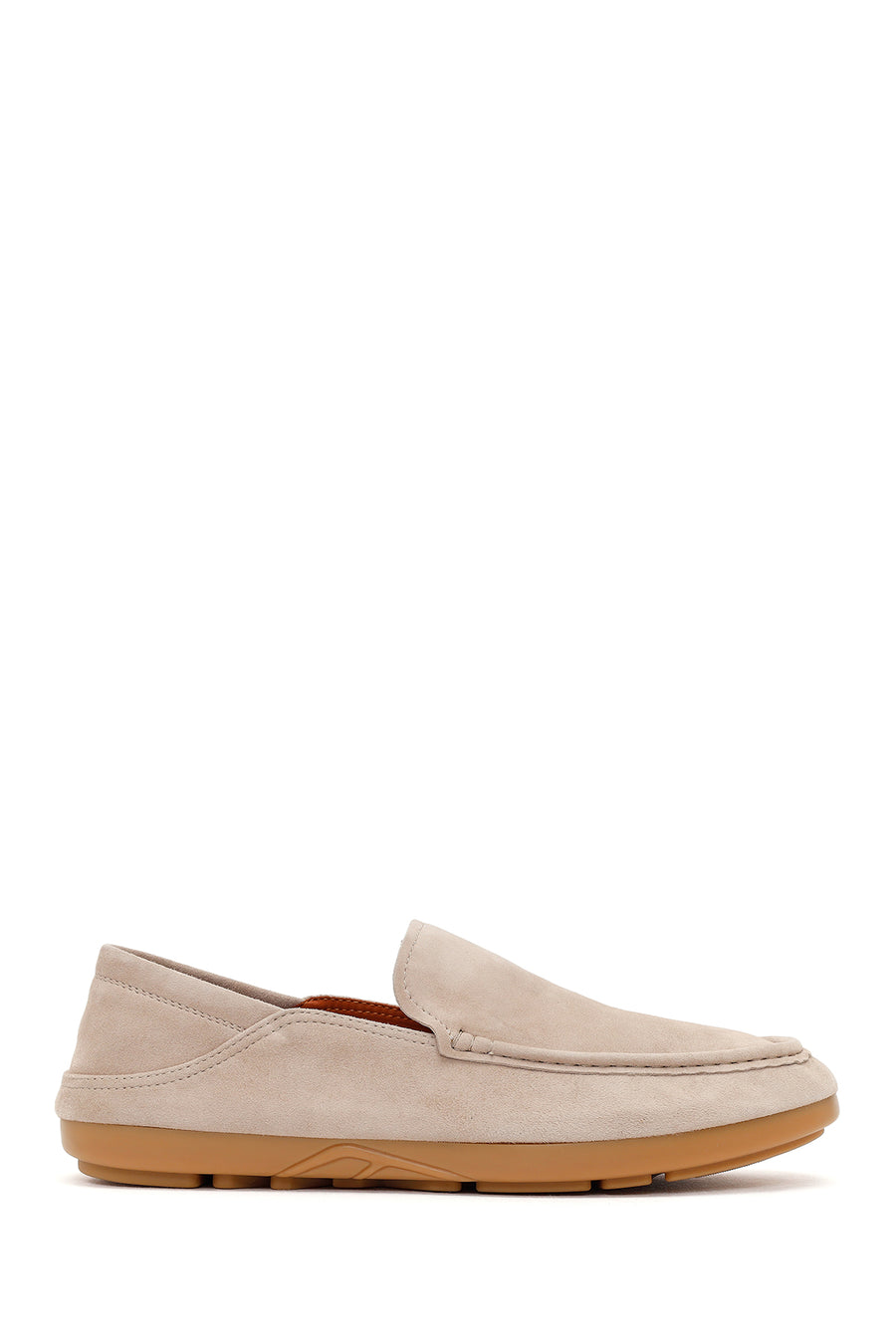 Erkek Bej Süet Deri Loafer 26SFD697910 | Derimod