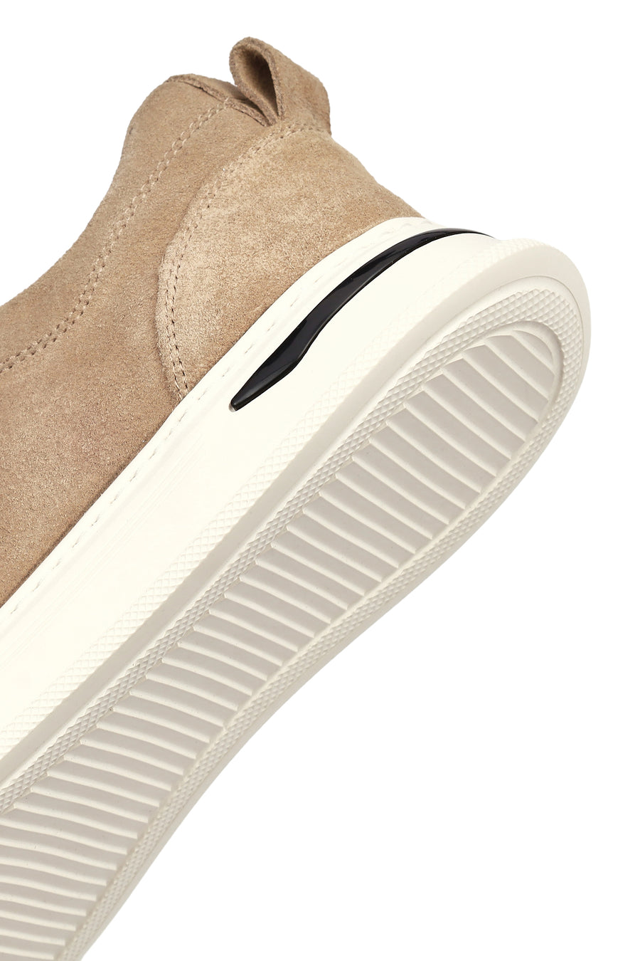 Erkek Vizon Bağcıklı Süet Deri Casual Sneaker