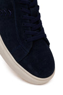 Erkek Lacivert Bağcıklı Süet Deri Sneaker | Derimod