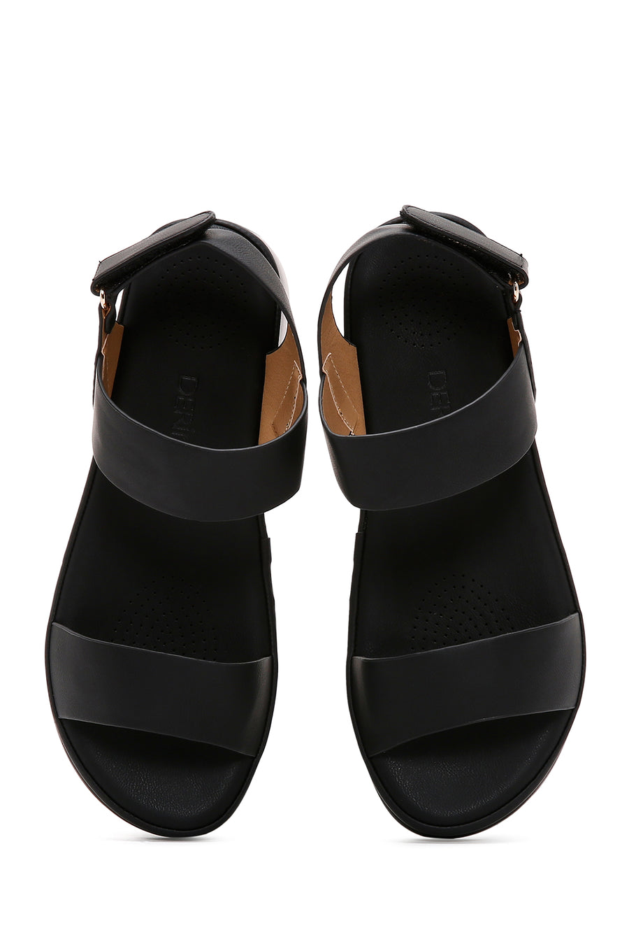 Women's Black Thick Sole Comfort Sandals
