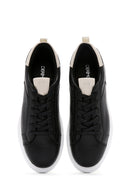 Men's Black Lace-up Leather Sneaker | Derimod