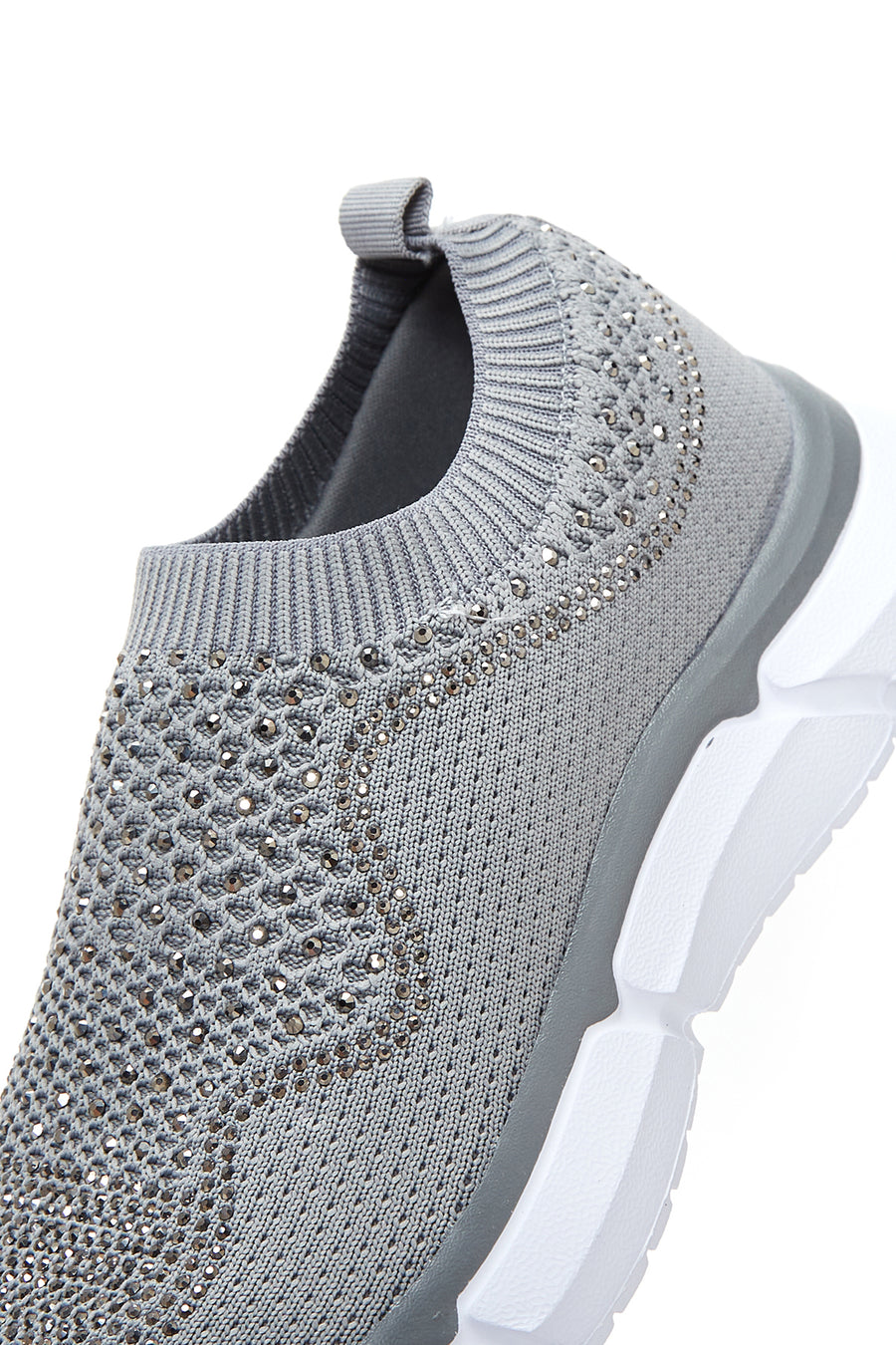 Women's Gray Stone Fabric Sneaker