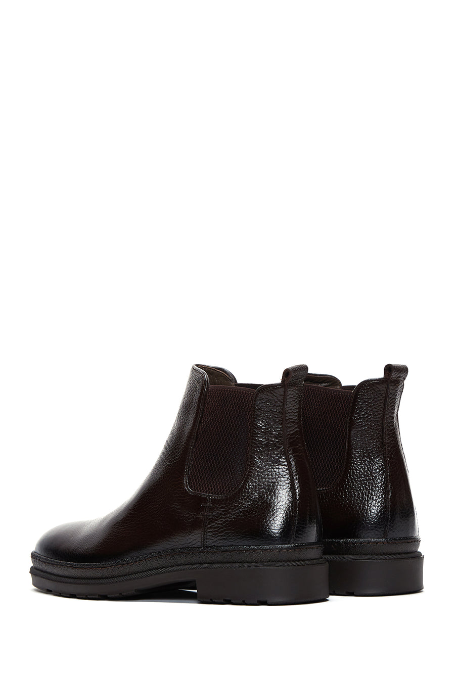 Male Brown Leather Casual Chelsea Boots