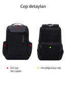 D-Pack Unisex Siyah Teknolojik Kumaş Hardcase Sırt Çantası | Derimod