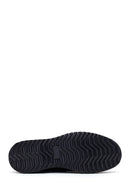 Male Black Lace-Up Thick-Soled Leather Casual Shoes | Derimod