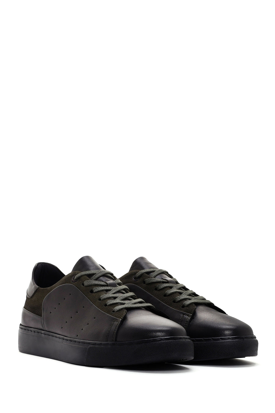 Erkek Yeşil  Deri Sneaker