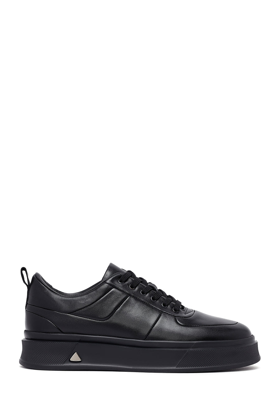Erkek Siyah Bağcıklı Kalın Tabanlı Deri Sneaker 25WFD612318 | Derimod