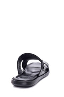 Men's Leather Printed Slippers | Derimod