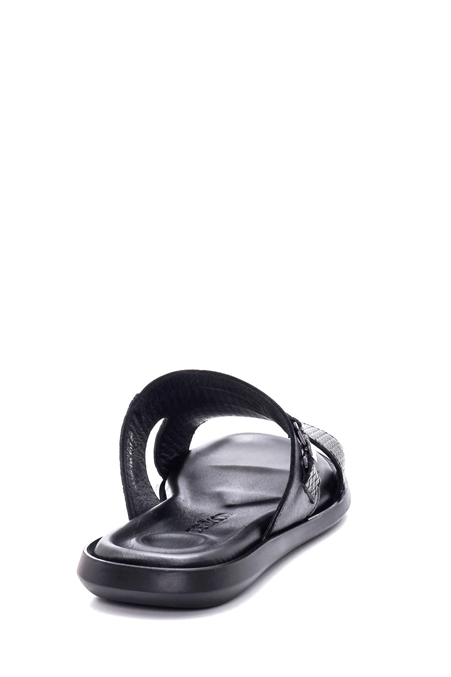 Men's Leather Printed Slippers