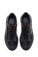 Erkek Siyah Deri Kalın Tabanlı Sneaker | Derimod