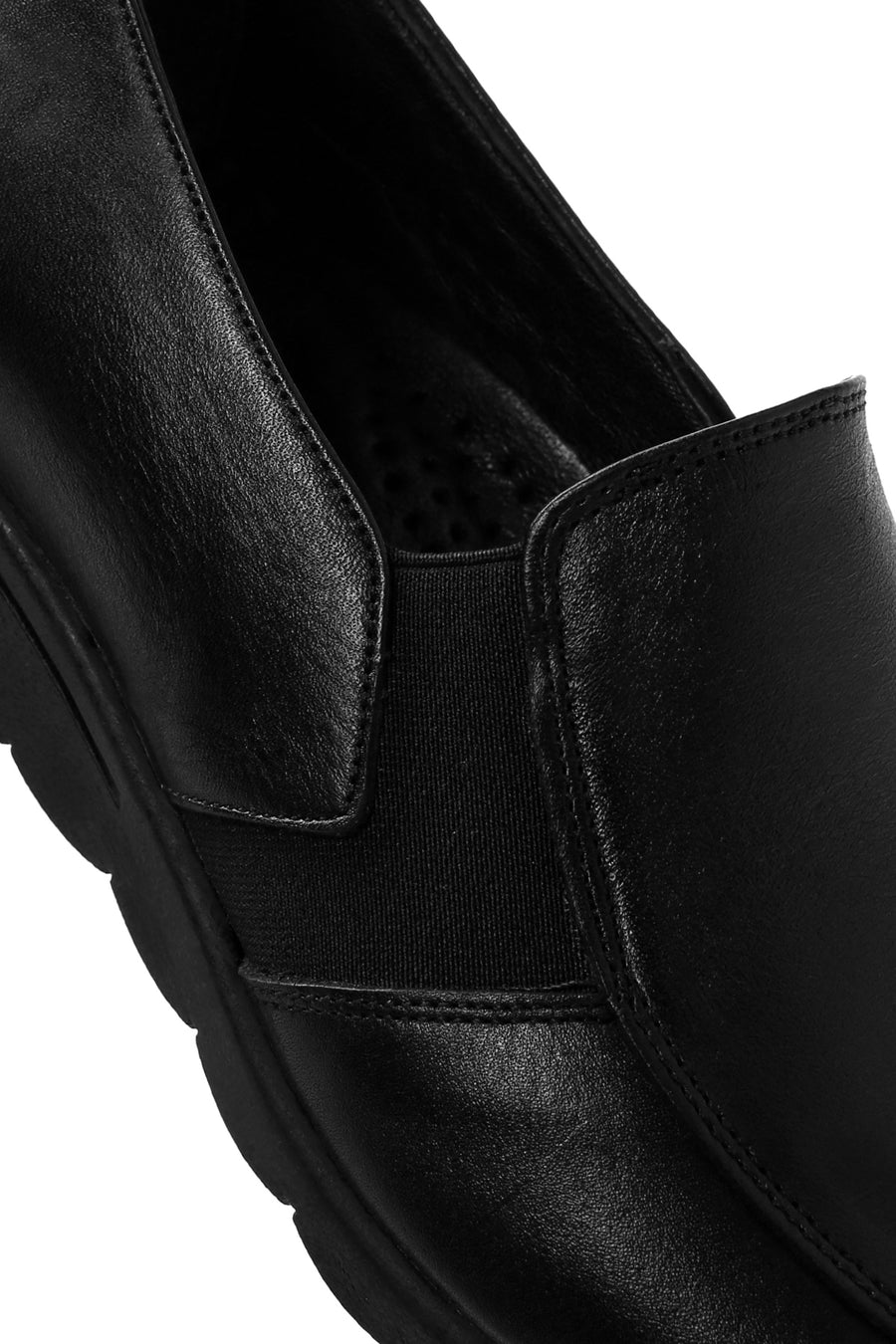 Kadın Siyah Kalın Tabanlı Deri Comfort Ayakkabı