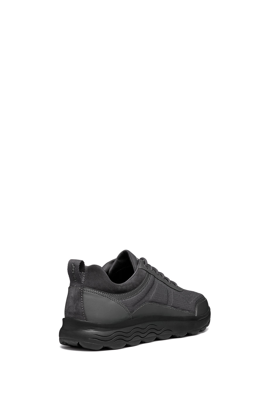 Geox Men's Grey Spherica Lace-Up Leather Sneakers