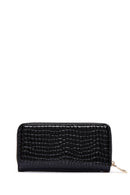 Women's Black Crocodile Wallet | Derimod