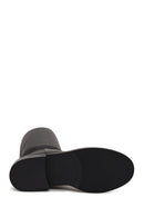 Woman Black Leather Boots | Derimod