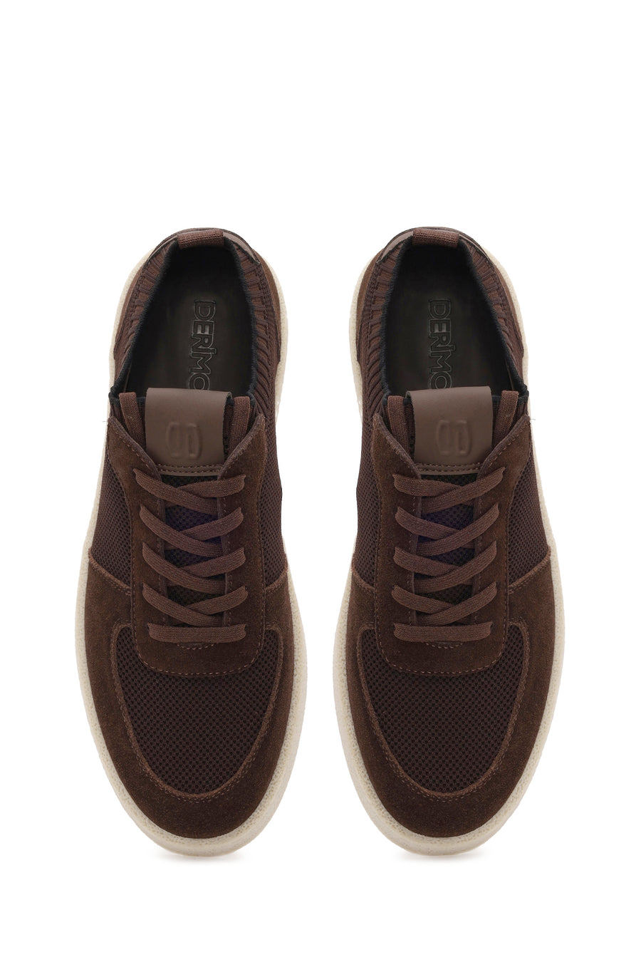 Erkek Kahverengi Bağcıklı Süet Deri Sneaker