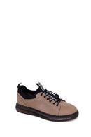 Erkek Vizon Bağcıklı Süet Deri Casual Sneaker | Derimod