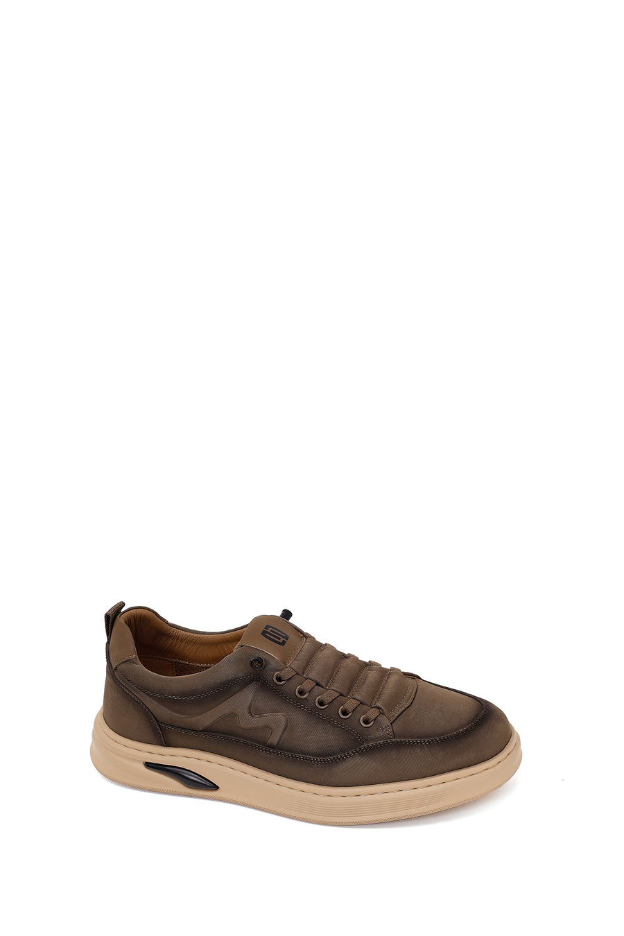 Derimod Zero Erkek Haki Bağcıklı Kalın Tabanlı Kumaş Sneaker
